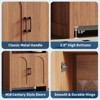 Jojoka 71in Tall Arched Bookcase, Modern 5 Tier Bookshelf Mid Century Arched Display Storage Cabinet - 4 of 4