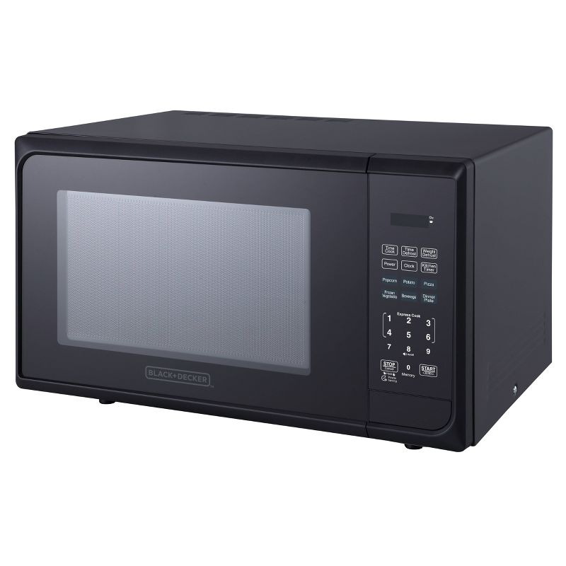BLACK+DECKER 1.1 cu ft 1000W Microwave Oven - Stainless Steel Black, 5 of 8