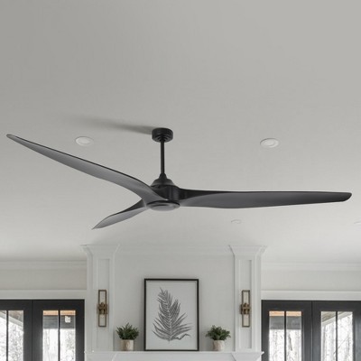 Parrot Uncle 100" Black Industrial Propeller Ceiling Fans with Remote
