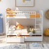 Streamdale Full over Full Bunk Bed with Drawers, Convertible Beds, White - 2 of 4