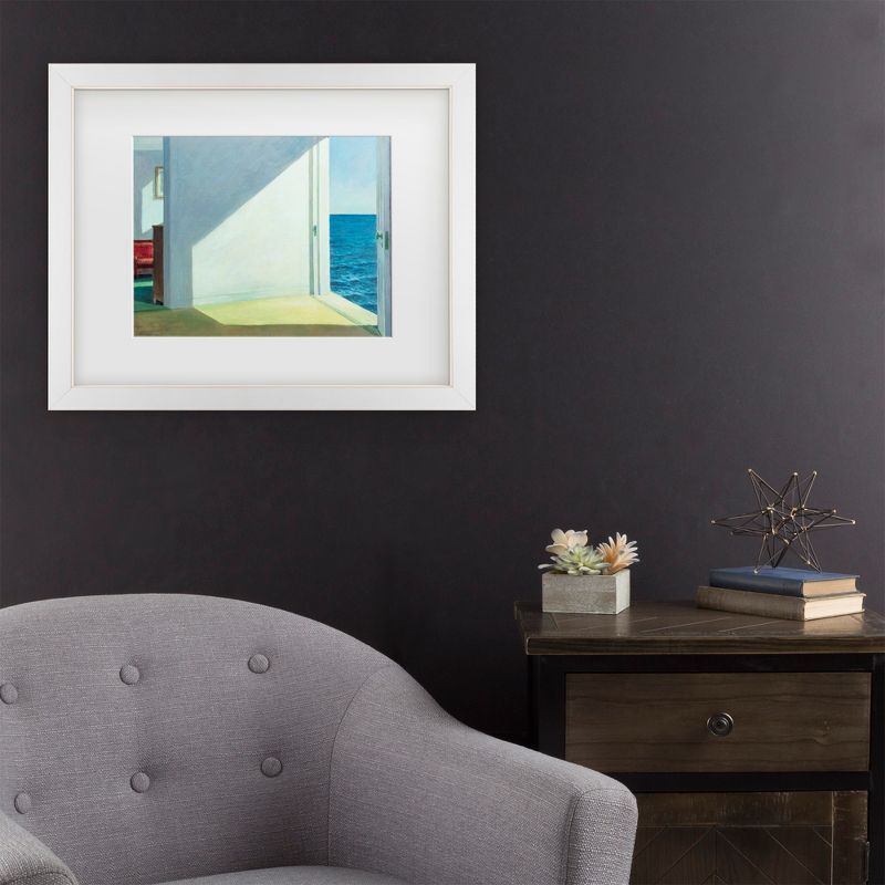 Trademark Fine Art -Edward Hopper 'Rooms by the Sea' Matted Framed Art, 3 of 4