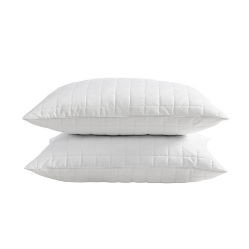 Supreme 350 Thread Count Damask Stripe White Down Pillow-Soft