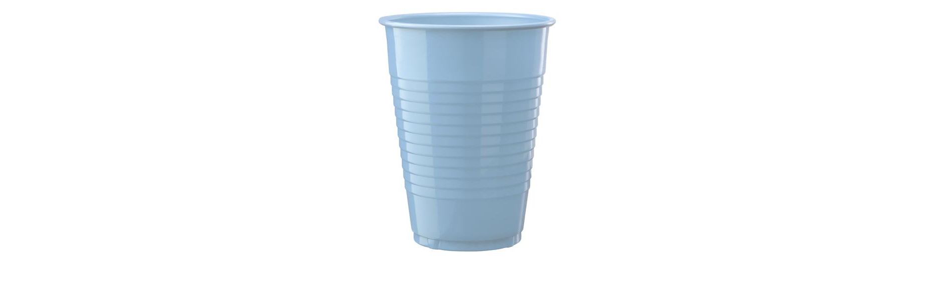 Exquisite 12 Ounce Disposable Light Blue Plastic Cups-50 Count