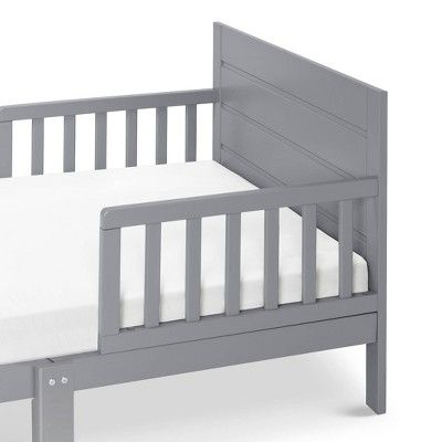 Gray Pine Wood Frame Toddler Platform Bed