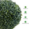 2 Pack Artificial Topiary Ball Tree, 35 Inch Faux Potted Boxwood Topiary Plant, Fake Shrubs Tree in Pot for Front Door Home Balcony Backyard - 3 of 4