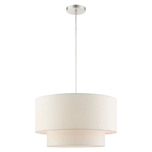 Livex Lighting Meadow 3 - Light Pendant in  Brushed Nickel - 1 of 2