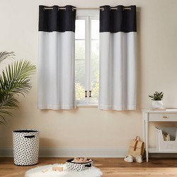 Details about   Pillowfort Scallop Valence Blackout Window Curtain Panel Baby Nursery 42 x 84 