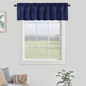 Waffle Weave Waterproof Small Curtain - Decorative Window Cover. Water-Resistant, Easy to Clean & Ideal for Kitchen, Bathroom, RV or Small Spaces - 1 of 4