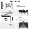 Ainfox 12ft x12ft Pop Up Canopy Outside Canopy, Patented One Push Tent Canopy with Wheeled Carry Bag, Bonus 8 Stakes and 4 Ropes - 3 of 4