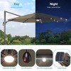 Sonkuki 10-ft LED Solar Lights Aluminum Octagon Cantilever Patio Umbrella - 4 of 4