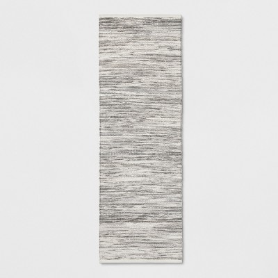 Photo 1 of 24x7 Striped Metallic Woven Accent Rug Gray - Project 62