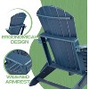 Nasitip Oversized HDPE Adirondack Chair, 36" Folding Outdoor Lounge Chair for Patio, Porch & Pool - 3 of 4