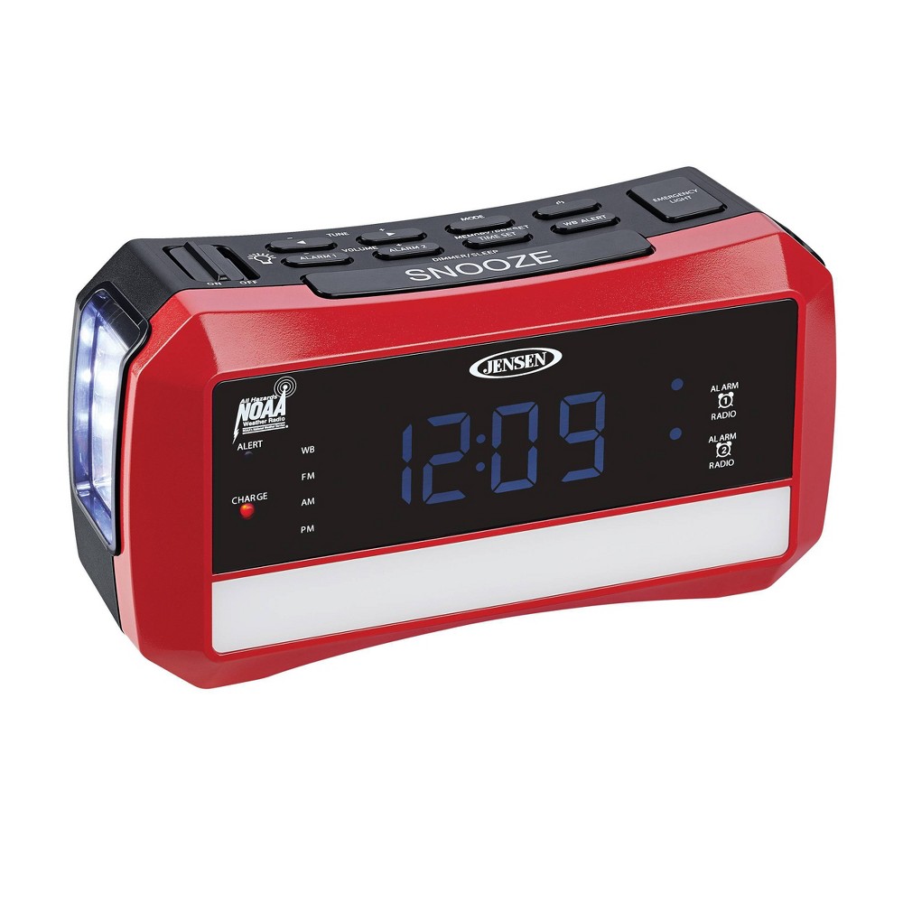 Photos - Radio / Clock Jensen Digital AM/FM Weather Band Alarm Clock Radio with NOAA Weather Aler 