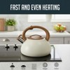 2.5qt Whistling Tea Kettle, Fast Boil Tea Pot with Heat Resistant Handle, Tapered Marble Finish, Durable Stainless Steel Tea Kettles for Stovetops - 4 of 4