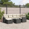 vidaXL 6 Piece Patio Sofa Set with Cushions Poly Rattan - 2 of 4