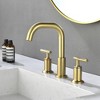 CLIHOME 8 in. Widespread 2-Handle Bathroom Faucet with Valve Water Supply Lines - 4 of 4