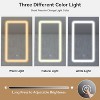 ELECWISH Medicine Cabinet, White Bathroom Cabinet with Multi-Layer Open Shelves and Touch Button, 3 Lighting Modes, Adjustable Brightness - 3 of 4
