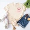 Simply Sage Market Women's Smiley Face Outline Mini Puff Print Short Sleeve Graphic Tee - 3 of 4