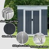 NicBex 6*4ft Outdoor Storage Shed Metal Garden Shed with Single Door and Apex Roof, Weatherproof and Durable, for Garden Tools and Equipment - 4 of 4