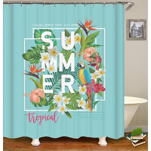 Tropical Sommer Shower Curtains for Bathroom Waterproof Fabric Bath Curtain Durable Soft Stylish Bathroom Decor 72x72 Inch - 1 of 1