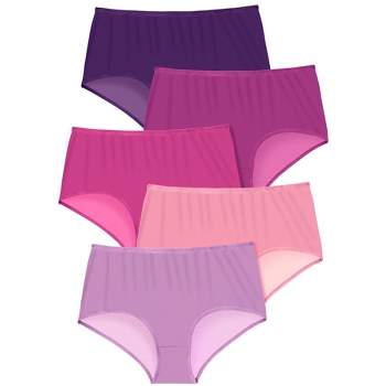  Comfort Choice Womens Plus Size Cotton Brief 10-Pack  Underwear - 10
