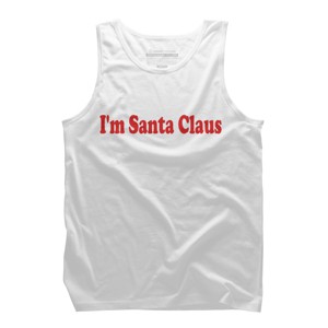 Men's Design By Humans Christmas I'm Santa Claus Text By BenX Tank Top - 1 of 3