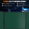 3 Panel Vinyl Welding Screen with Metal Frame,Flame-Resistant Welding Protection Screen, Welding Screen Panel for Workshop,Industrial - 3 of 4