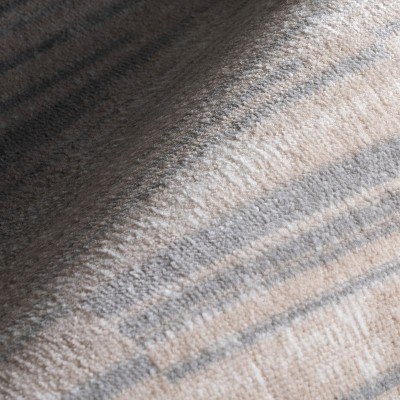 Nidhi Gray Striped Synthetic 5' x 8' Area Rug