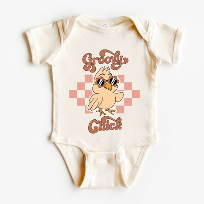 The Juniper Shop Groovy Chick Checkered Baby Bodysuit