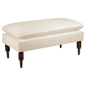 Pillowtop Bench - Regal Antique White - Skyline Furniture