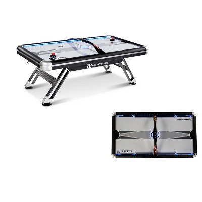 Titan 7.5' Black and Silver Air Hockey Table with Digital Scoreboard