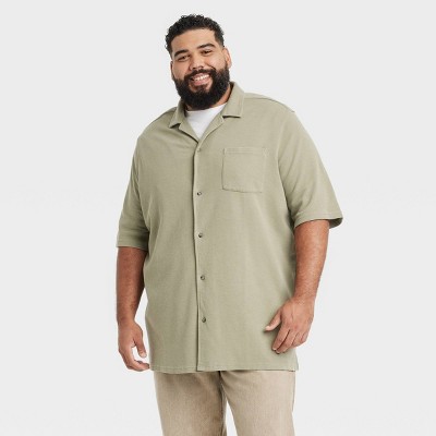 Men's Short Sleeve Knit Button-Down Shirt - Goodfellow & Co™