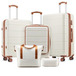 Carry On Luggage With Laptop Compartment And Front Pocket,Airline Approved With Spinner Wheels,TSA Lock,Includes Toiletry Bag - 1 of 4