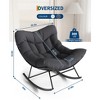 Grand Patio Rocking Chair Outdoor, Rocking Chair, Oversized Lounge Chair with Sturdy Metal Frame, Patio Rattan Egg Rocker for Balcony Backyard Porch - 3 of 4