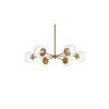Elegant Lighting Briggs 30 inch pendant in brass with clear shade - 3 of 4