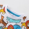MyKids-USA Summer Baby Kids Cartoon Lions and Elephants Pattern T-shirt and Shorts Clothing Set for Boys - 2 of 4