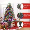 3ft Pre-Lit Snow Flocked Artificial Christmas Tree with 70 LED Lights, Battery Timer, Potted Base - 4 of 4