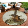 Brown Copper And Charcoal Abstract Washable Indoor Outdoor Area Rug - 2 of 4