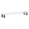 vidaXL Monitor Stand Black 31.5 in.x7.9 in.x3.1 in. Tempered Glass and Metal - 2 of 4