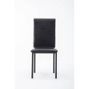 Set of 4 Arjen Dining Chairs Black - Boraam: Faux Leather, Metal Frame, Contemporary Style - 3 of 4