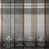 Queen Duvet Cover Set, Plaid Classic Cabin Lodge, Lightweight All Season, Tan/Gray Set of 3 - 2 of 4