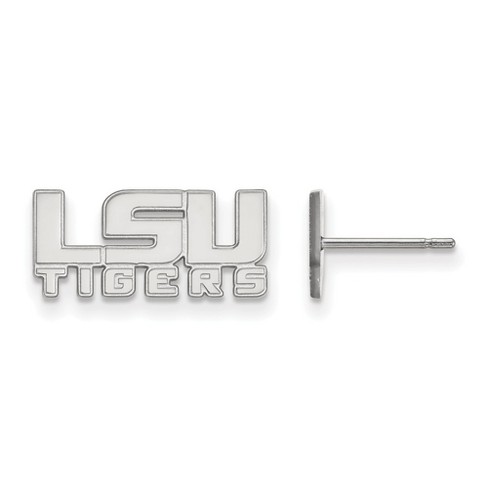 Black Bow Jewelry Sterling Silver Louisiana State Fighting Tigers NCAA Post Earring - image 1 of 3