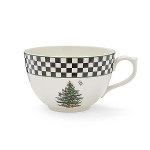Spode Jumbo Christmas Mug - 20 oz Porcelain Oversized Cup with Handle Featuring Holiday Tree Motif, Microwave & Dishwasher Safe - 1 of 4