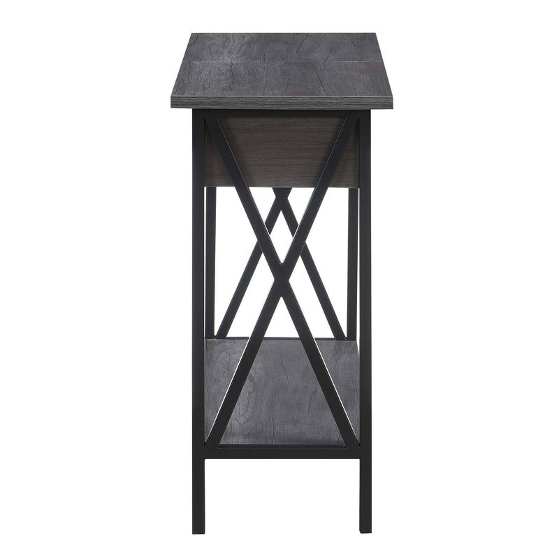 Tucson Flip Top End Table with Charging Station and Shelf - Breighton Home, 3 of 11