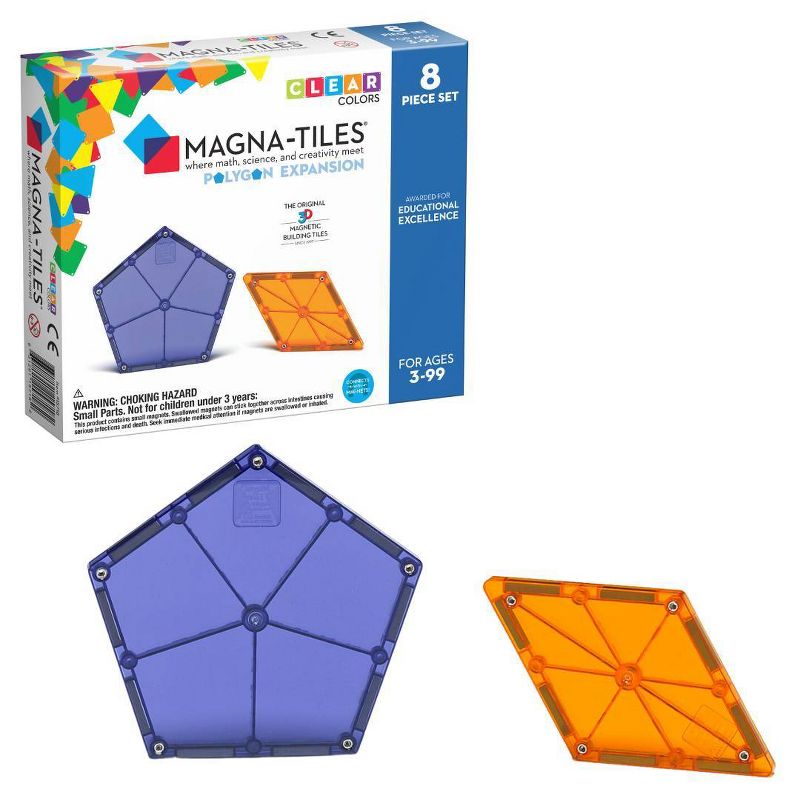 MAGNA-TILES Polygons 8pc Expansion Set, 1 of 5