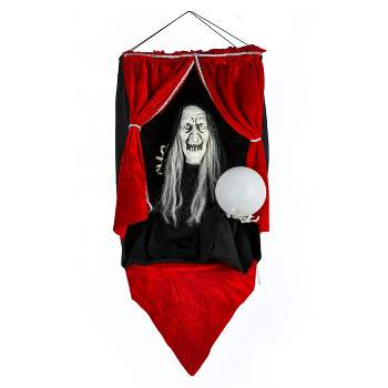 28" Animated Halloween Fortune Teller, Sound Activated