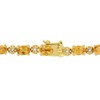 EVERLY JEWELRY | Yellow Plated Sterling Silver 0.02 CT Diamond TW And 8.46 CT TGW Citrine Bracelet, 7.25-inch - 4 of 4