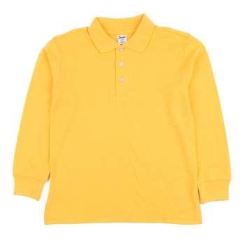 Leveret Kids Cotton Long Sleeve Polo Shirt