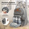 KeaBabies Diaper Bag with Changing Pad - Waterproof Baby Bag, Travel Diaper Bags, Baby Diaper Bag Backpack - 3 of 4