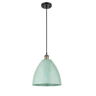 Plymouth Dome - 1 Light Cord Hung Mini Pendant In Industrial Style-14.75 Inches Tall and 12 Inches Wide